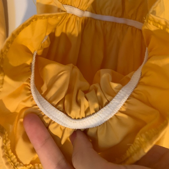 Yellow Volume Sleeve Off-Shoulder Top - Picture 6 of 6